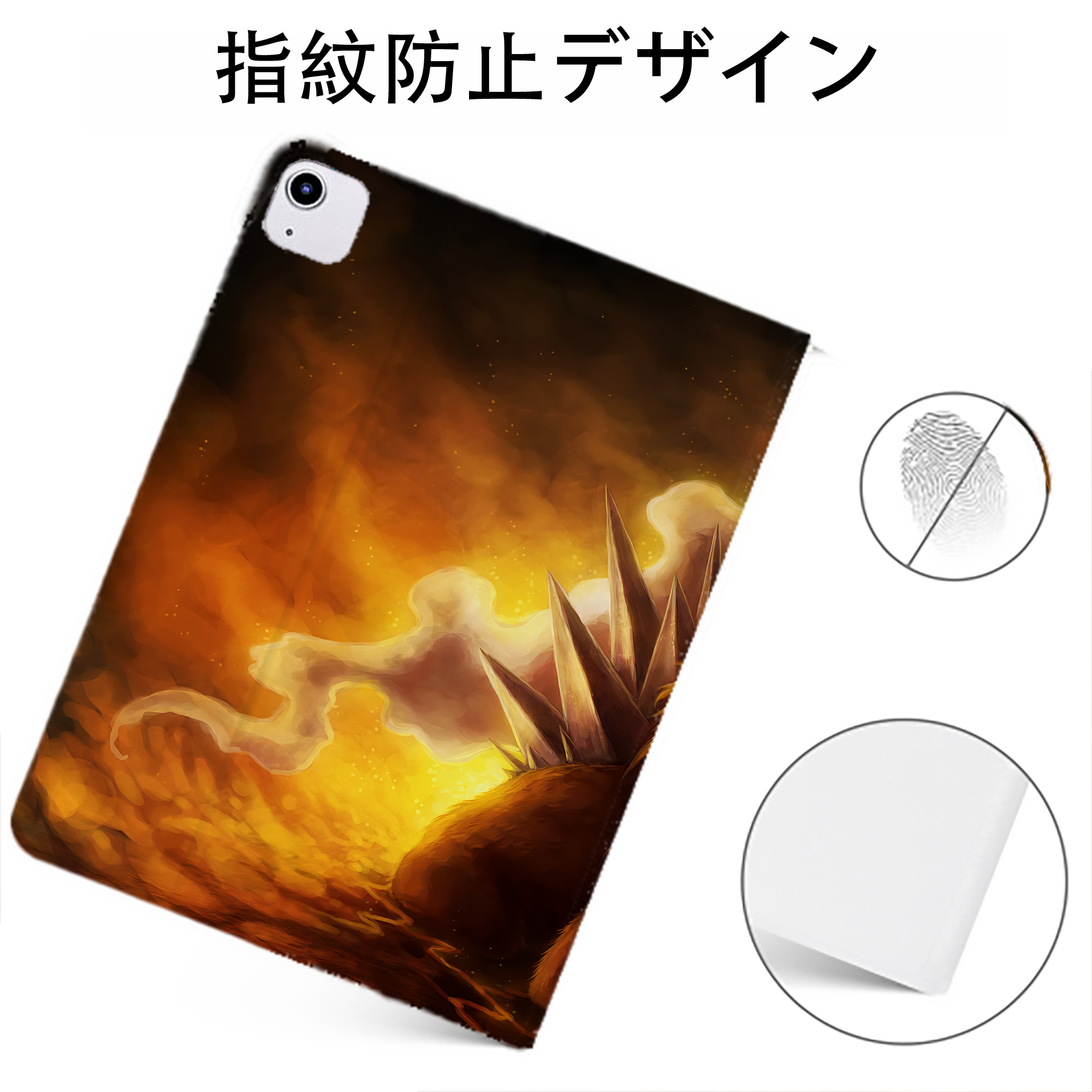 （画像用） ポケットモンスター Pokémon IPadケース ペンホルダー付き ブックスタイルデザイン